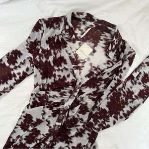 Sheer Button Down Shirt Top from Free People